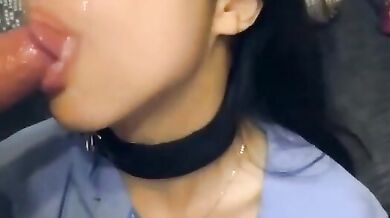 Cô gái trường trung học nữ sinh quốc gia Lanyang kéo xe ngựa nhỏ bị giáo viên nước ngoài chinh phục, bắn tinh vào mặt và nuốt chửng 3