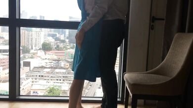 Malaysian sister in school uniform gives her boyfriend a blowjob