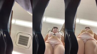 （流出）教室の着替え盜撮_ローアングル巨乳