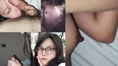 反差眼鏡大學生露臉主動含屌 黑森林騷逼前女友翹臀後入內射