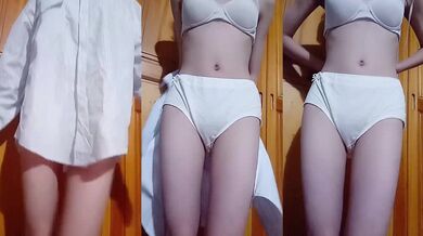 High school girl stripping selfie 20