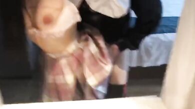 Bộ ngực to JK fuck từ phía sau trong khách sạn