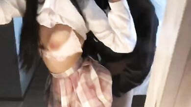 Bộ ngực to JK fuck từ phía sau trong khách sạn