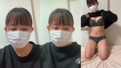 マスクをつけたDỄ THƯƠNG 女の子がオナニー