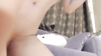 Cute Japanese busty girl masturbates online