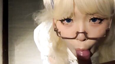 Golden Retriever cos oral selfie