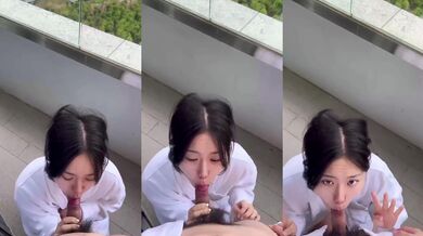 Ngoài trời thổi kèn của ít chó đĩ