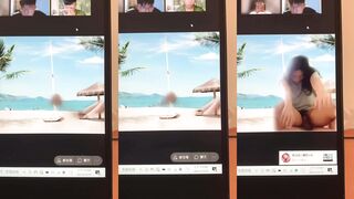 同學上網課騎馬