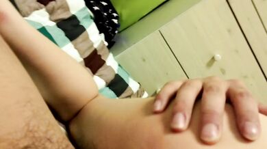 Korean couple makes love selfie, the female protagonist has nice breasts