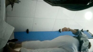 Spying on multiple girls peeing in the toilet