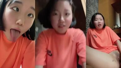Korean beauty bitch comb masturbation flow white sauce