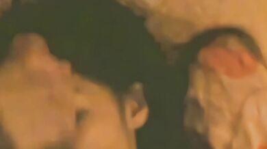 Lying down and eating hair