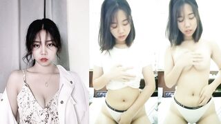八字奶兔牙短發美女自慰