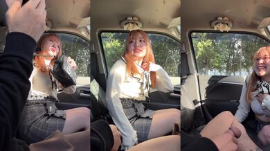 韓國G神車上讓微胖美少女口交