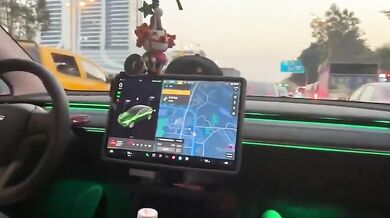 特斯拉車主等綠燈口交