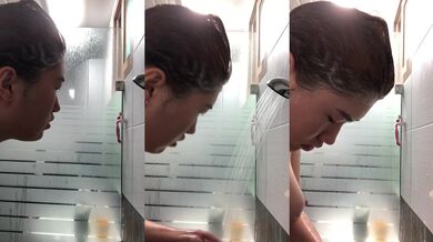 Korean girl's bath selfie was uploaded by her boyfriend