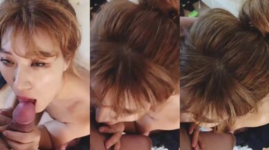 韓国人モデルのフェラが初見流出