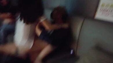 KTV sex, threesome with female secretary and her bestie