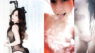 貧乳舌環騷美女洗澡自拍