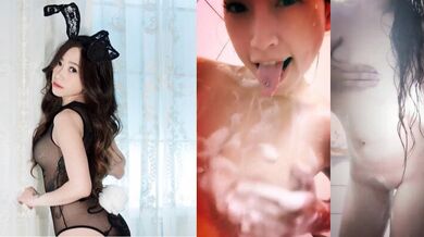 Sexy beauty with nipple ring takes selfie in bath