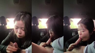 韓國G大佬車上讓妹子口交