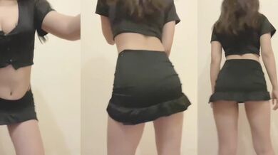 Cô gái trung học tóc nâu khiêu vũ cám dỗ 3