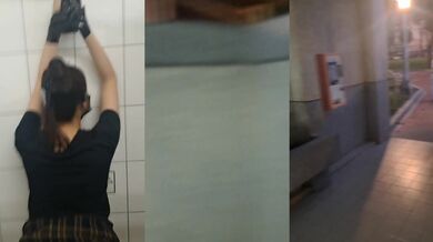 Public toilet meat urinal