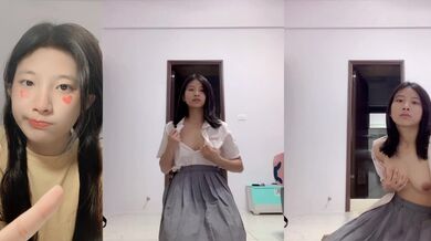 対照的な気質の巨乳と長い脚の少女11