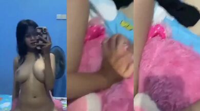 Big tits girl selfie